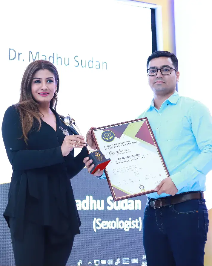 Dr. Madhusudan is being awarded for the Best Sexologist in North India